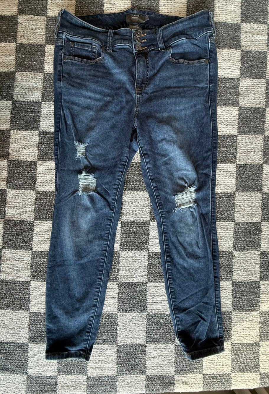 Torrid Super Soft High-Rise Distressed Skinny Jeggings - Women's Plus Size 14S